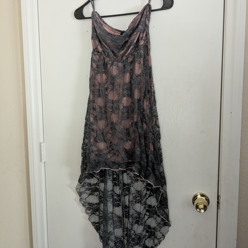 Pink High Low Sundress Sleeveless